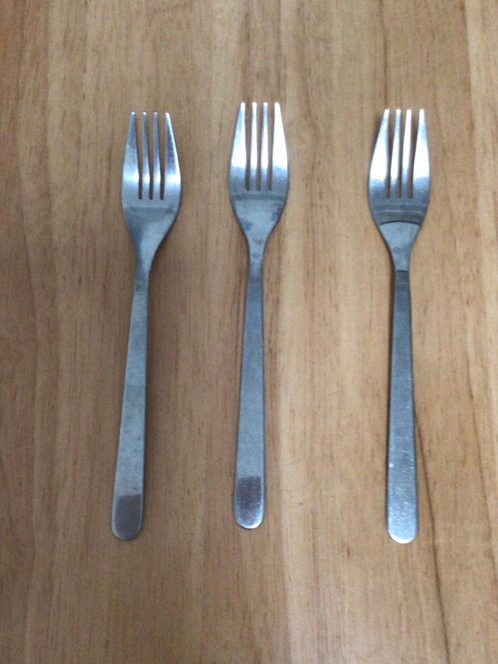 Stainless Steel Dinner Forks - Set of 3 (Silver)